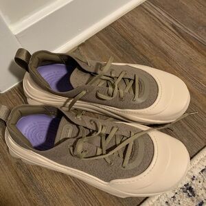 CROCS Beige and Olive Sneakers